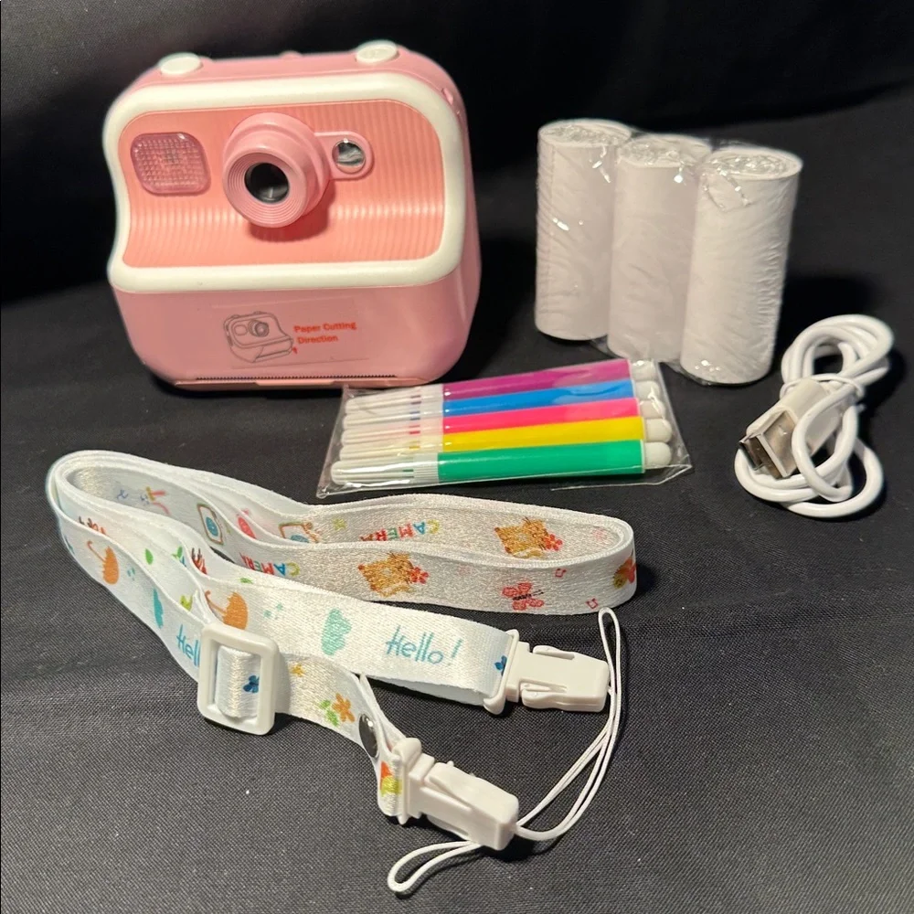 Kids Pink Printing Camera
